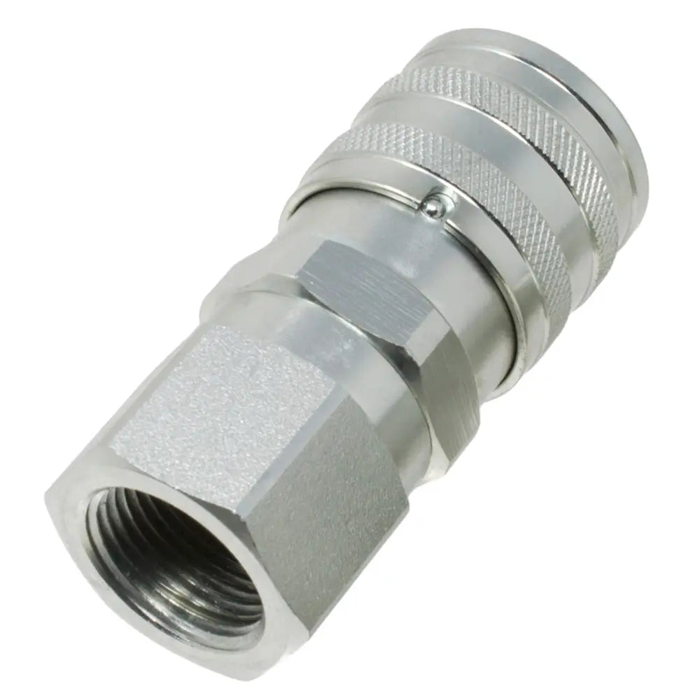 3/4" NPT ISO 16028 Flat Face Hydraulic Quick Connect Female Coupler