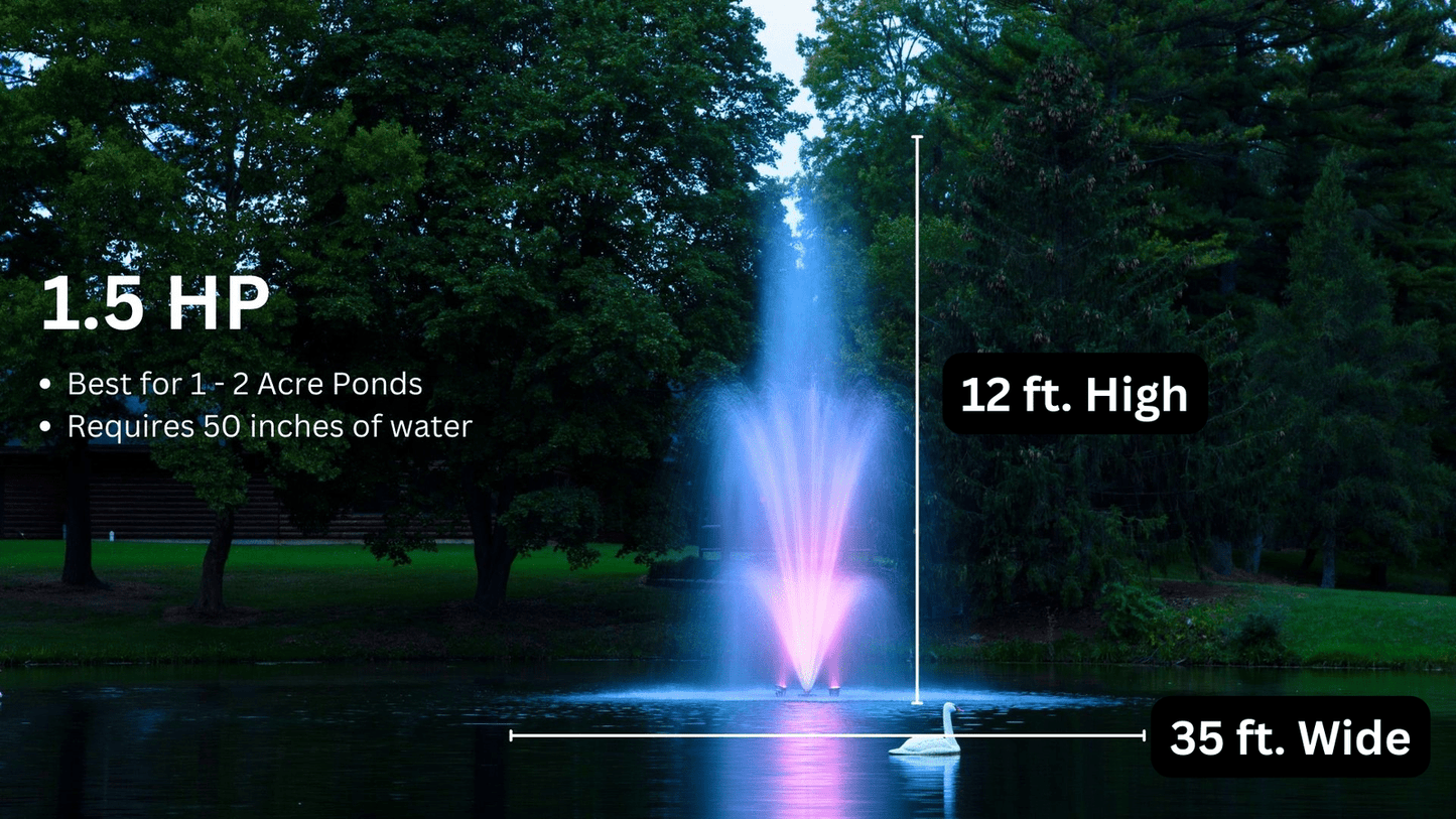 Scott Aerator: Amherst Display Fountain for Small, Medium, Large, and Commercial Ponds
