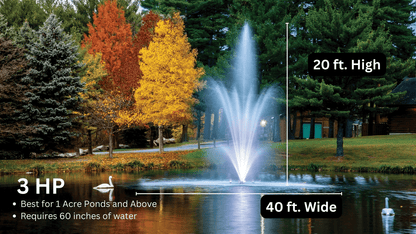Scott Aerator: Amherst Display Fountain for Small, Medium, Large, and Commercial Ponds