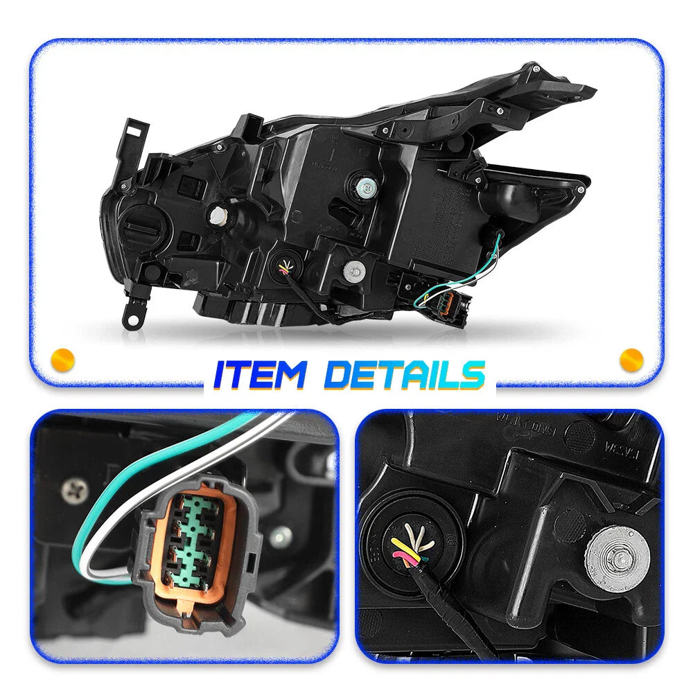 Full LED Headlight Headlamp Right Passenger Side for 2015-2018 for Nissan Murano