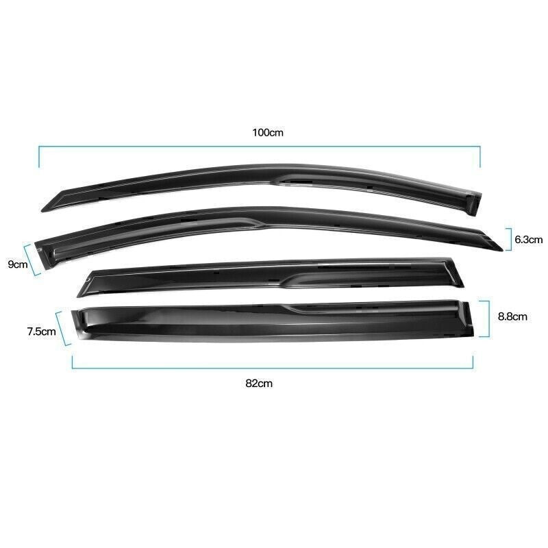 Window Visor Vent Sun Shade Rain Guards Deflectors For Nissan Rogue 2014-2020