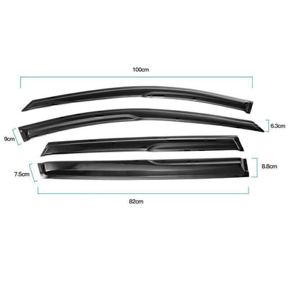 Window Visor Vent Sun Shade Rain Guards Deflectors For Nissan Rogue 2014-2020