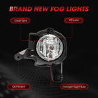 Fit 2013 2014 2015 Toyota RAV4 Pair Front Bumper Clear Halogen Fog Lights Lamps