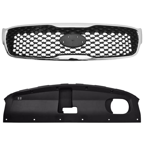 For 2016-2018 Kia Sorento Front Upper Grille Radiator Sight Cover Set 86360C6000