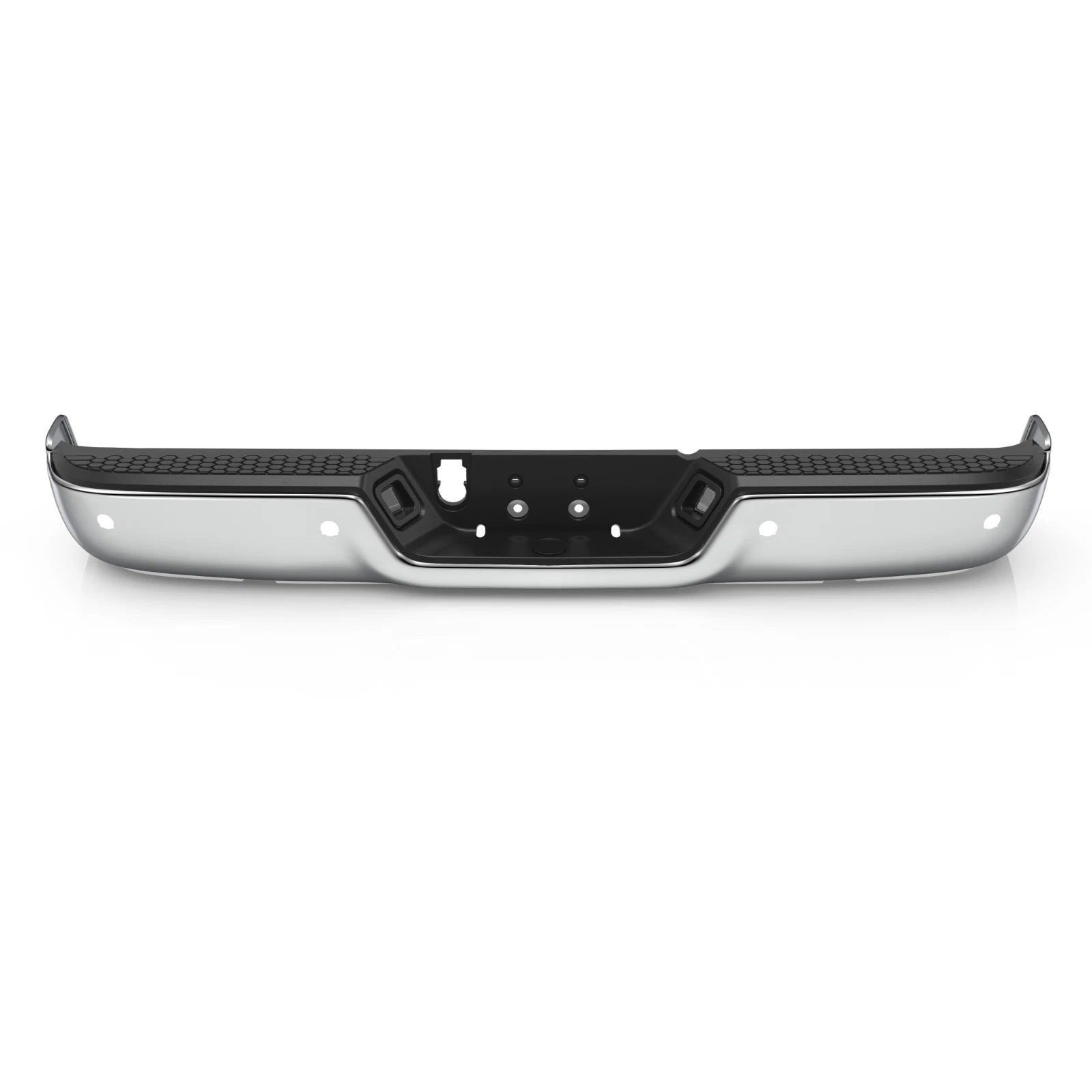 Chrome Rear Bumper For 2009-2019 Ram 1500 w/ Sensor Holes w/o Dual Exhaust