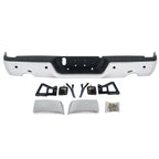 Chrome Rear Step Bumper w/Dual Exhaust & Sensor Holes for 2009-2018 Dodge RAM 1500