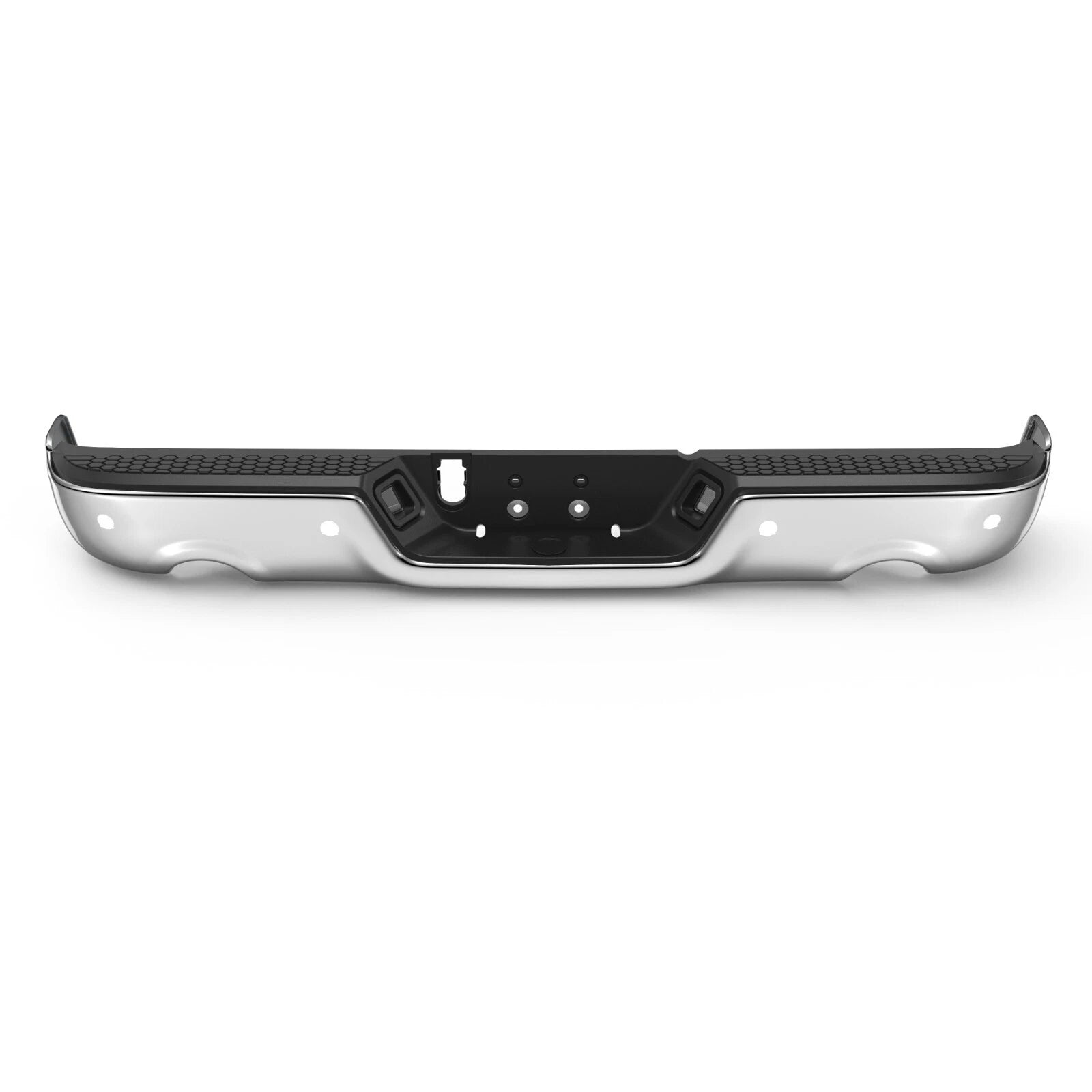 Chrome Rear Step Bumper w/Dual Exhaust & Sensor Holes for 2009-2018 Dodge RAM 1500
