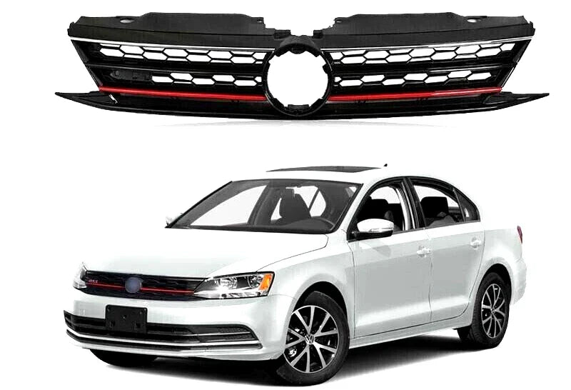 Front Bumper Grille Trim Grill for 2015 2016 2017 2018 for VW for Jetta GLI