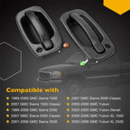 Exterior Door Handles Front Left Right for 1999-2007 for Chevy for GMC Sierra
