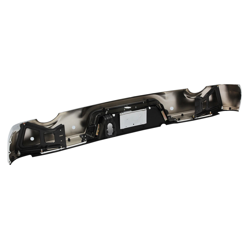 Chrome Rear Step Bumper w/Dual Exhaust & Sensor Holes for 2009-2018 Dodge RAM 1500