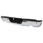 Chrome Rear Step Bumper w/Dual Exhaust & Sensor Holes for 2009-2018 Dodge RAM 1500