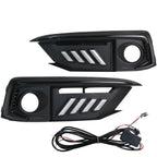 Pair LED DRL Daytime Turn Signal Fog Light Lamp Covers Fit 2019-2021 Honda Civic