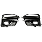 For 2014-2017 Infiniti Q50 Sport Front Bumper Gloss Black Fog Lights Cover Bezel