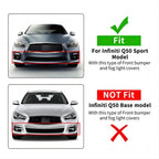Fog Lights Cover Bezel for 2014-2017 for Infiniti Q50 Sport Gloss Black