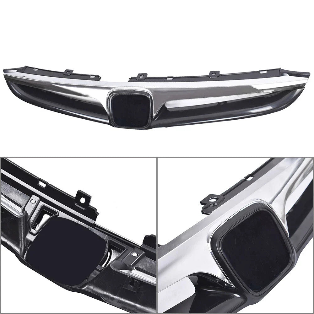 Front Bumper Chrome Grille Grill Assembly for 2006-2007 for Honda Accord