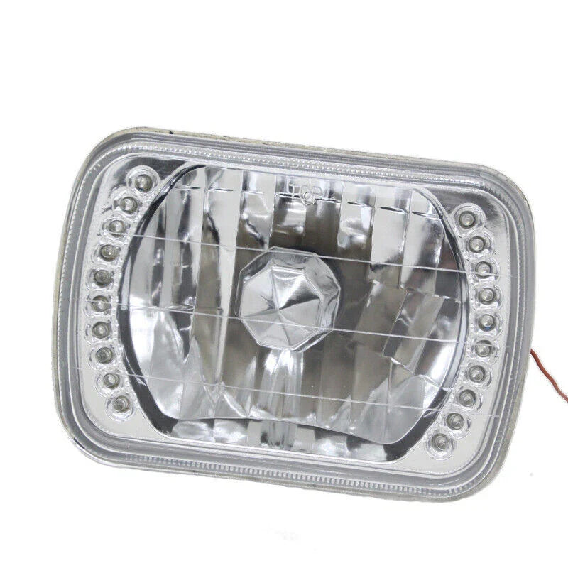 Pair For 1978-1986 Ford F150 F250 F350 7x6 5x7 inch LED Square Blue Headlights
