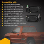 Exterior Door Handles Front Left Right for 1999-2007 for Chevy for GMC Sierra
