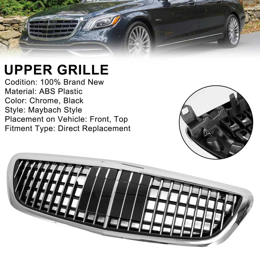 Chrome Front Grille MayBach W/ACC for 2014-2020 for Mercedes Benz S-Class W222