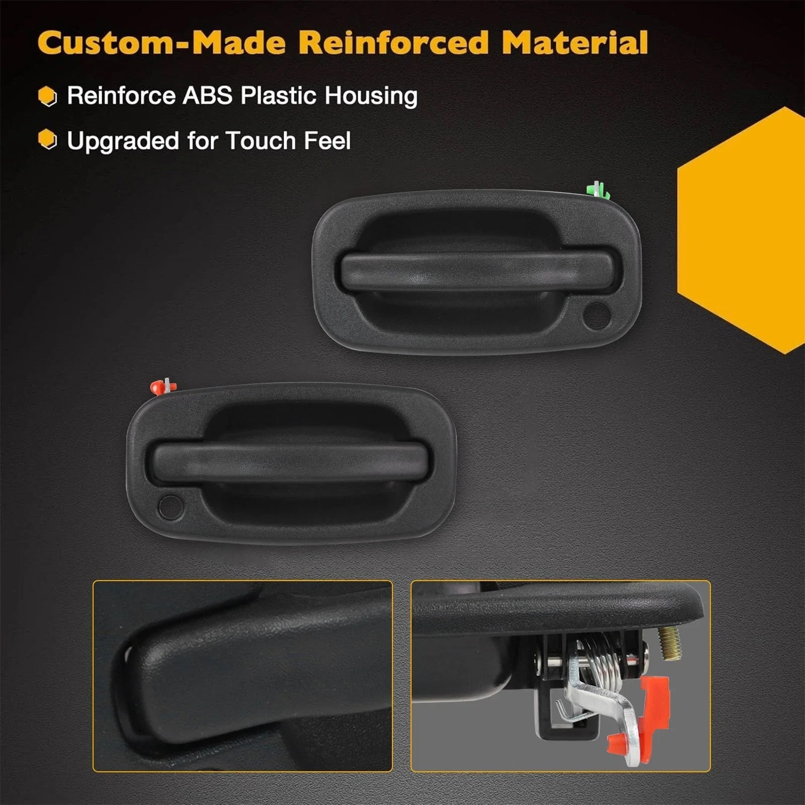 Exterior Door Handles Front Left+Right Fit 1999-2007 Chevy Silverado GMC Sierra