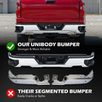 For 2019 2020-2024 Chevy Silverado GMC Sierra 1500 Rear Bumper Assembly Chrome