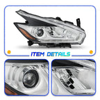 Full LED Headlight Headlamp Right Passenger Side for 2015-2018 for Nissan Murano