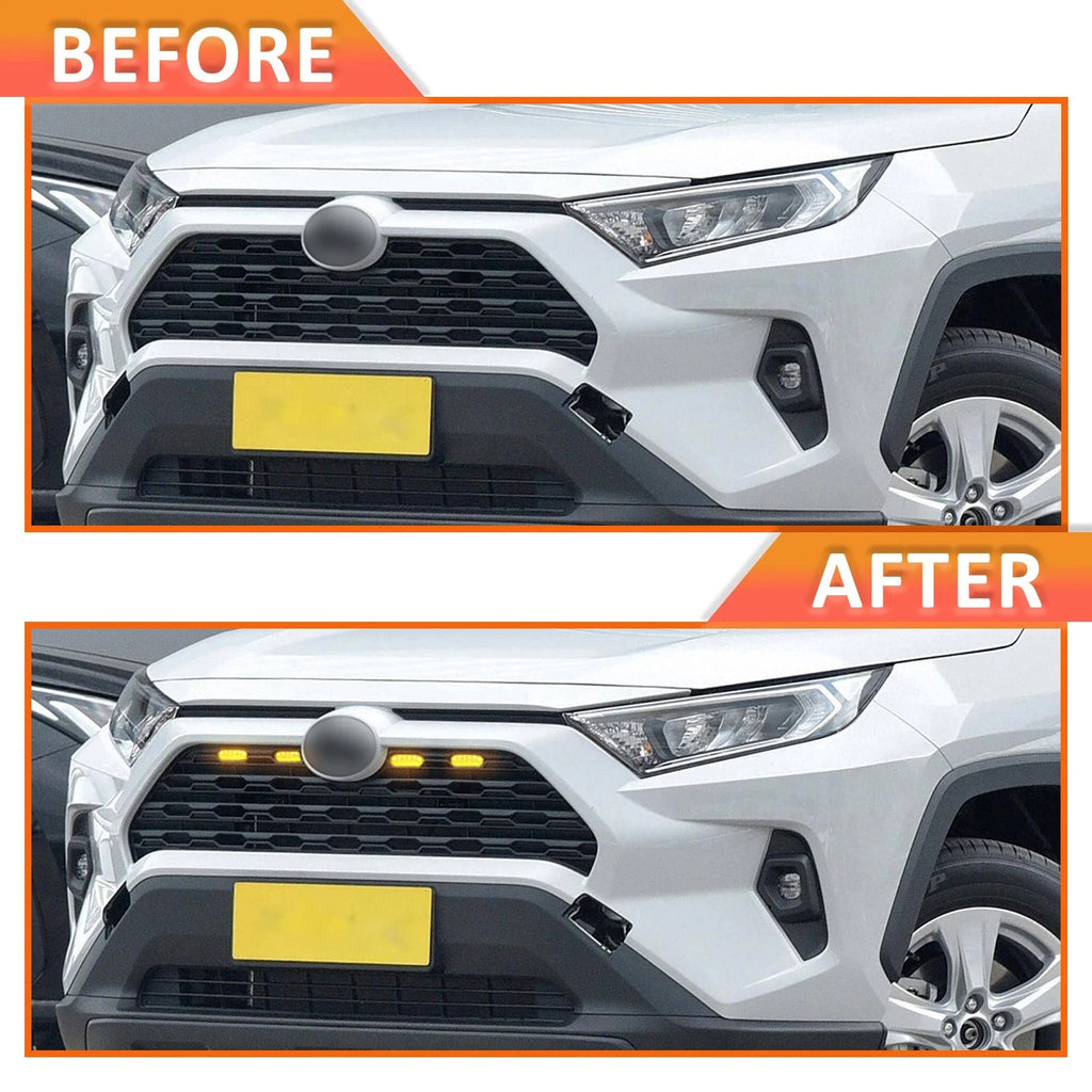 ZZ2V00966 4PCS LED Amber Grill Marker Light Kit for 2019-2022 for Toyota RAV4