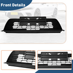Front Bumper Black Mesh Low Grill W/License Plate Bracket For 22-23 Honda Civic