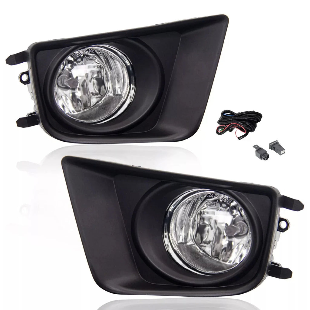 For 2012-2015 Toyota Tacoma Clear Bumper Driving Fog Lights + Switch + Bulbs Kit