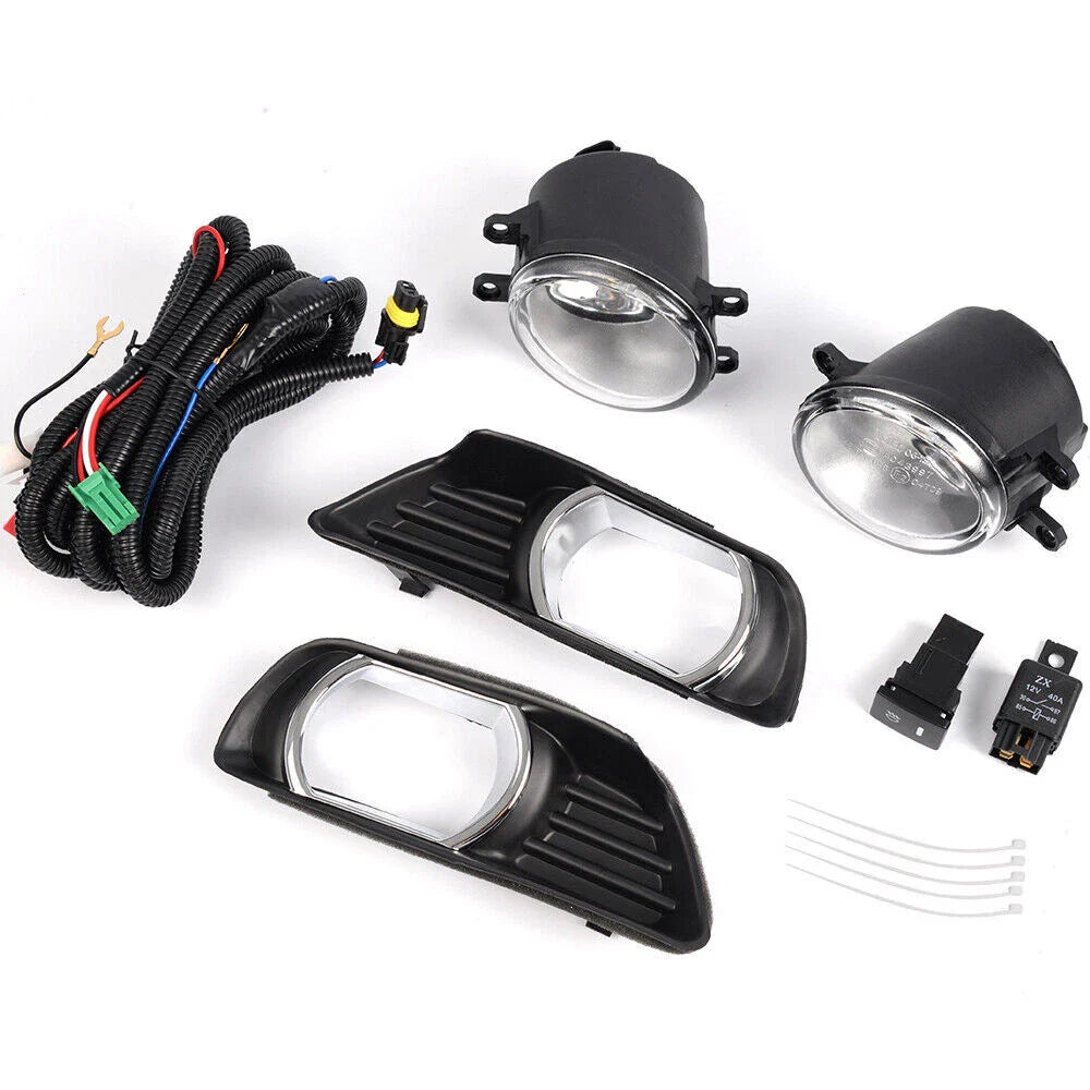 Fit 2007 2008 2009 Toyota Camry Front Bumper Clear Halogen Fog Lights Lamps Pair
