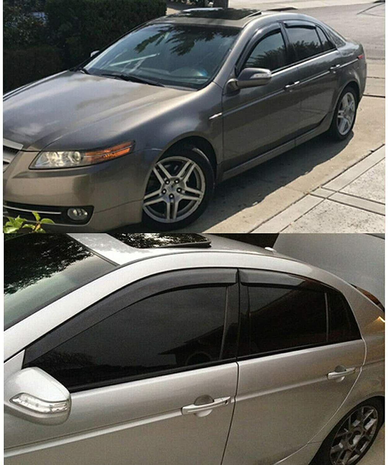 For 2004-2008 Acura TSX Sedan Window Visor Vent Shade Sun Rain Guards Deflectors