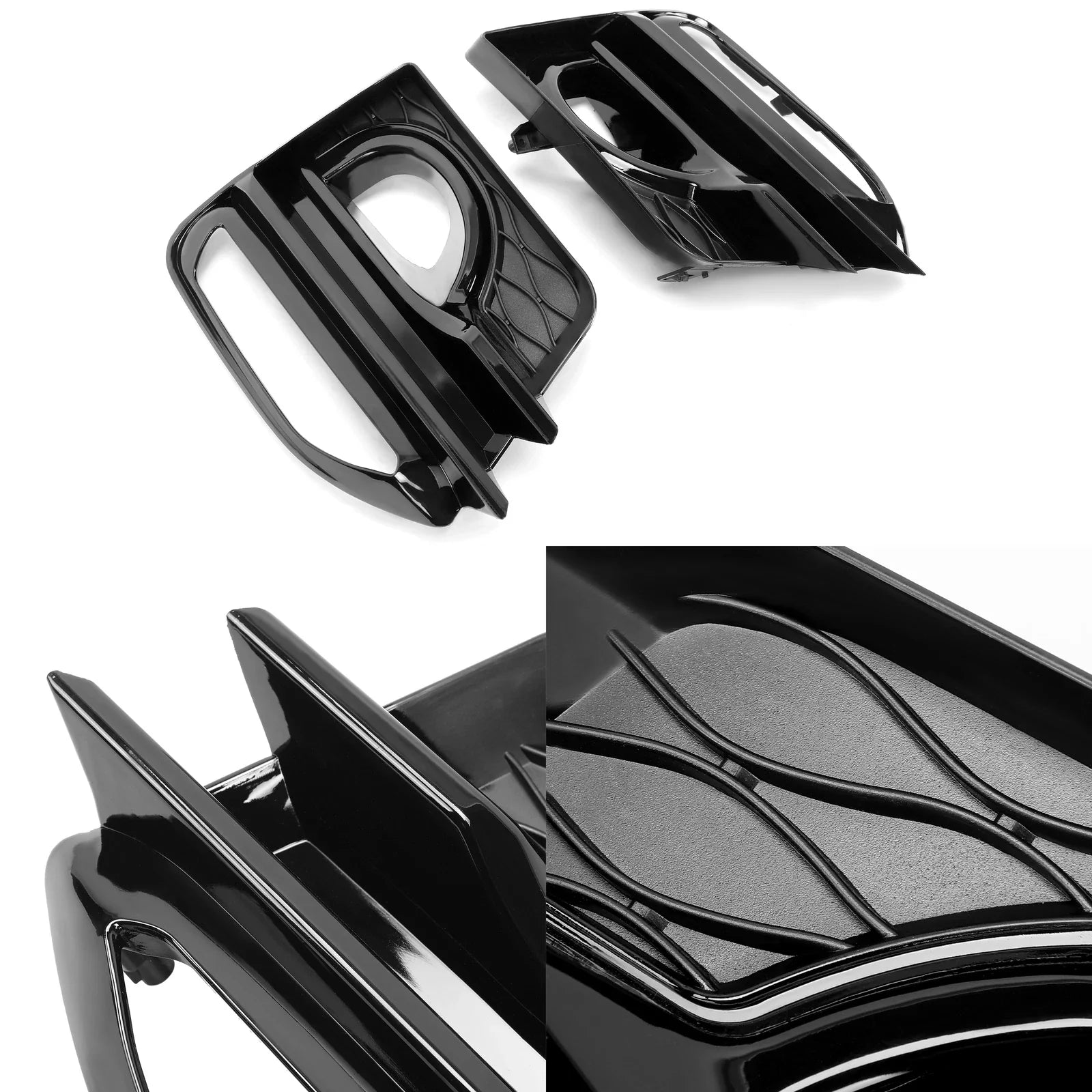 Fog Lights Cover Bezel for 2014-2017 for Infiniti Q50 Sport Gloss Black