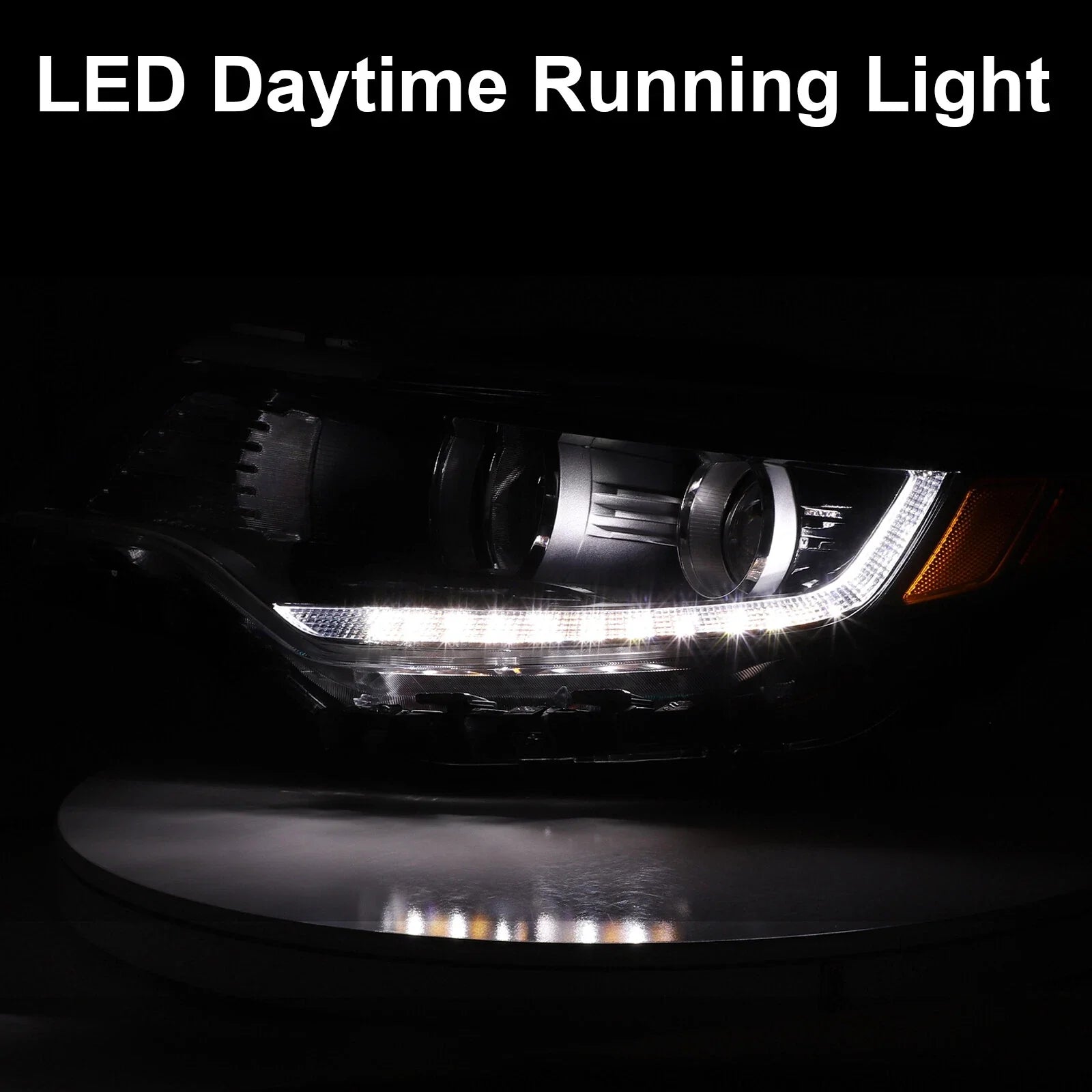 LED DRL Headlights w/ Bulbs Headlamps Left & Right for 2016-2018 for Kia Optima
