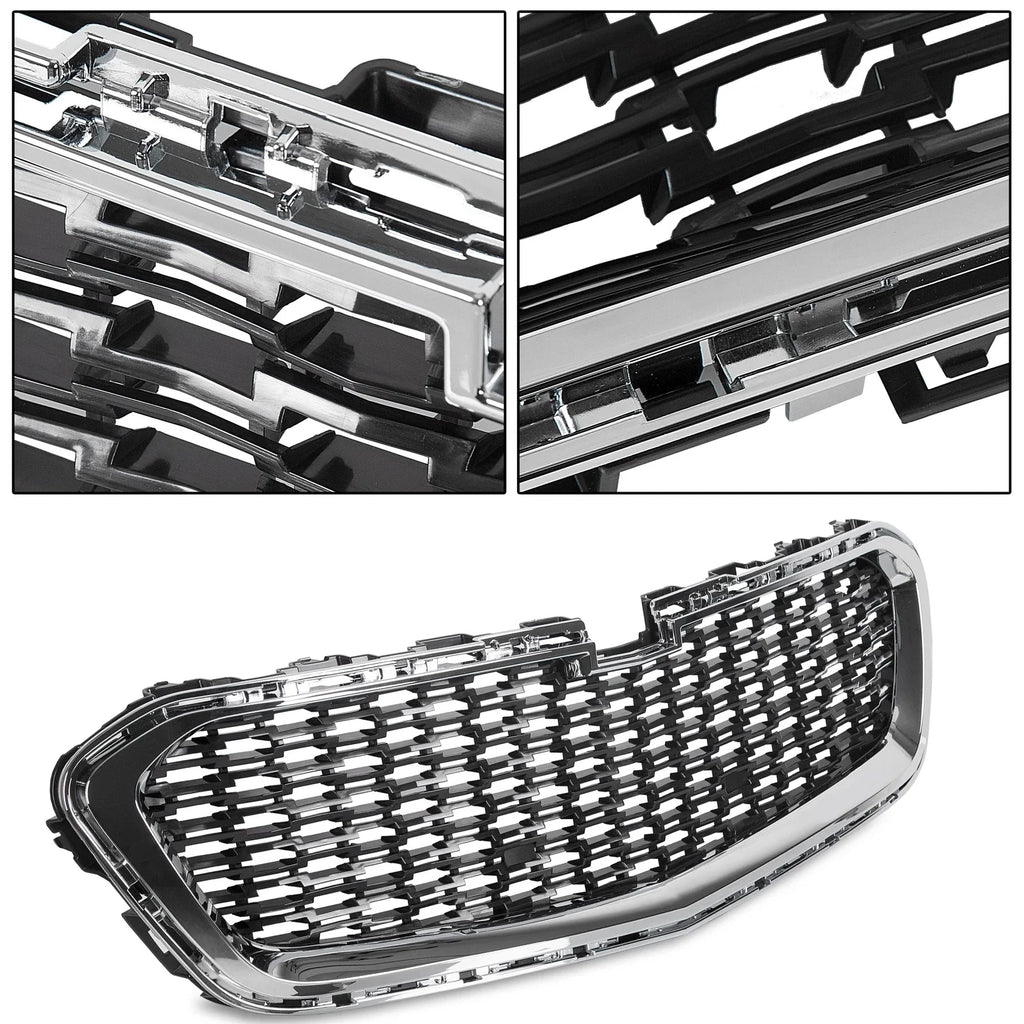 Fit 2014 2016 Chevrolet Malibu 14-16 Front Bumper Center Grill Chrome Grille