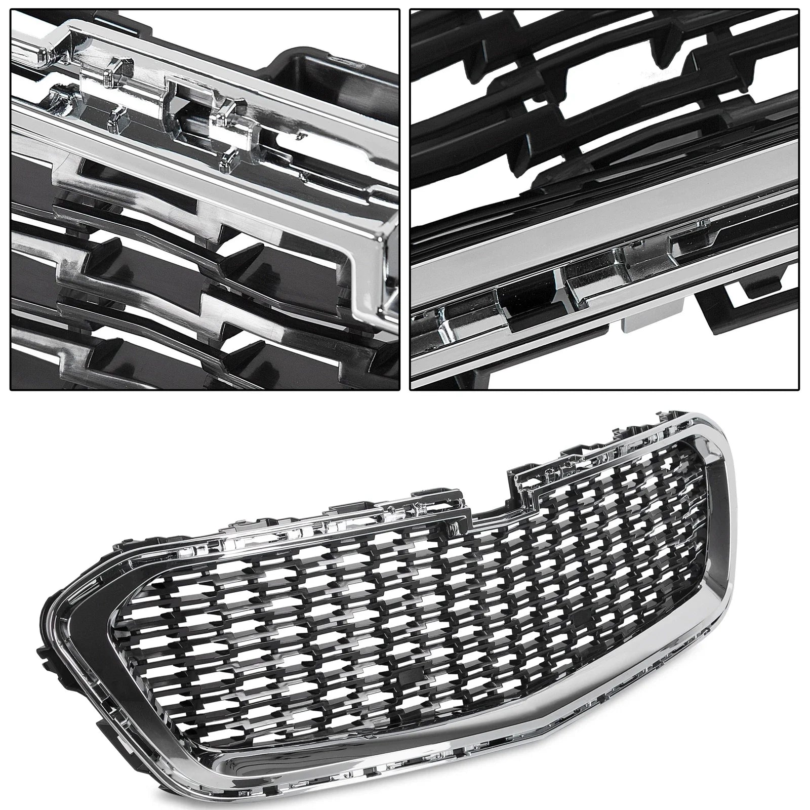 Fit 2014 2016 Chevrolet Malibu 14-16 Front Bumper Center Grill Chrome Grille