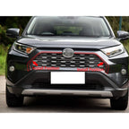ABS Chrome Front Upper Grille Mesh Cover Trim For Toyota RAV4 2019-2024 2025 2x