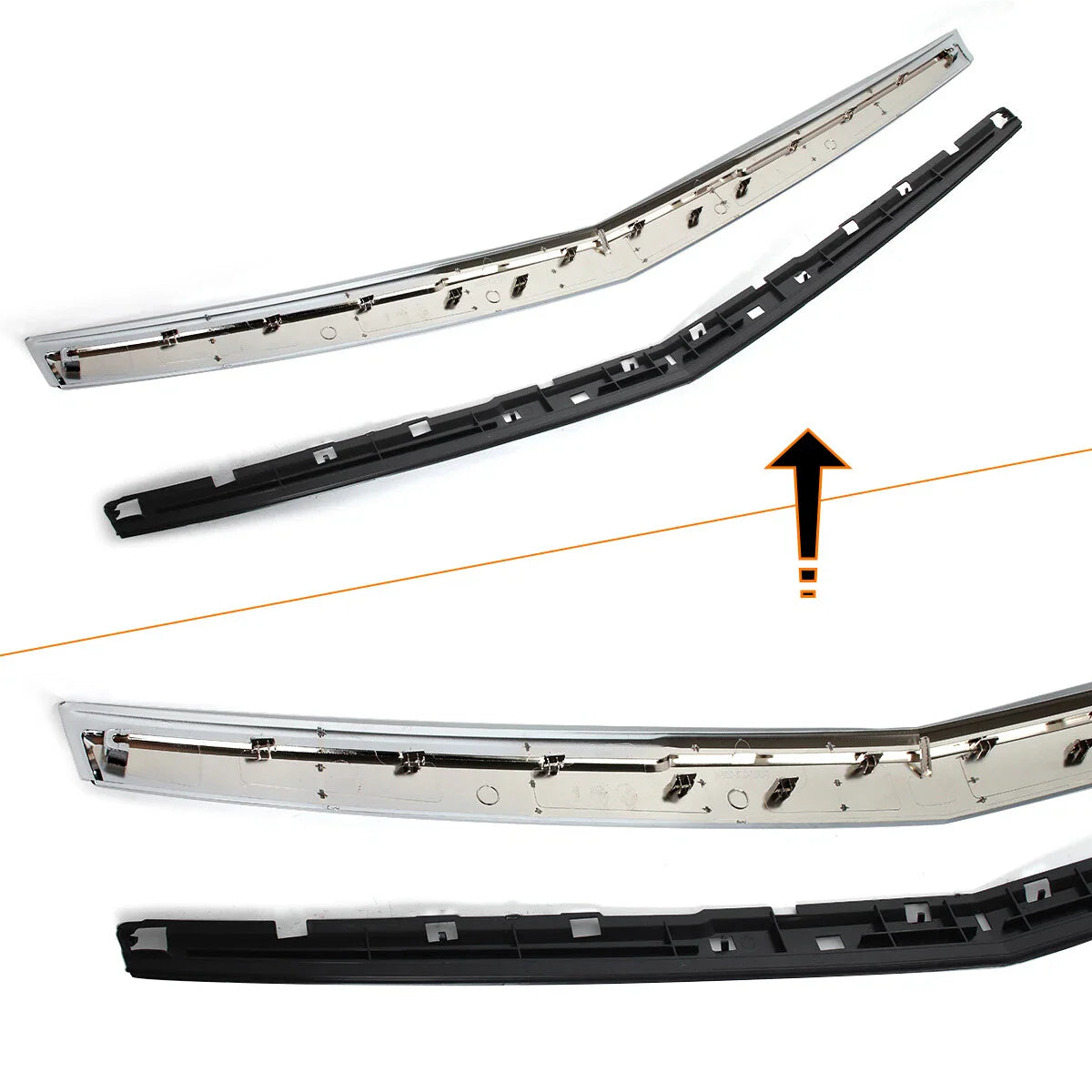 For Cadillac Escalade 2015-2020 Hood Molding Trim+Front Grille w/Sensor Hole