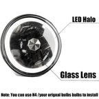 For 1950-1979 VW Beetle Pair 7" Inch Round LED Headlights Halo Cold White LH RH