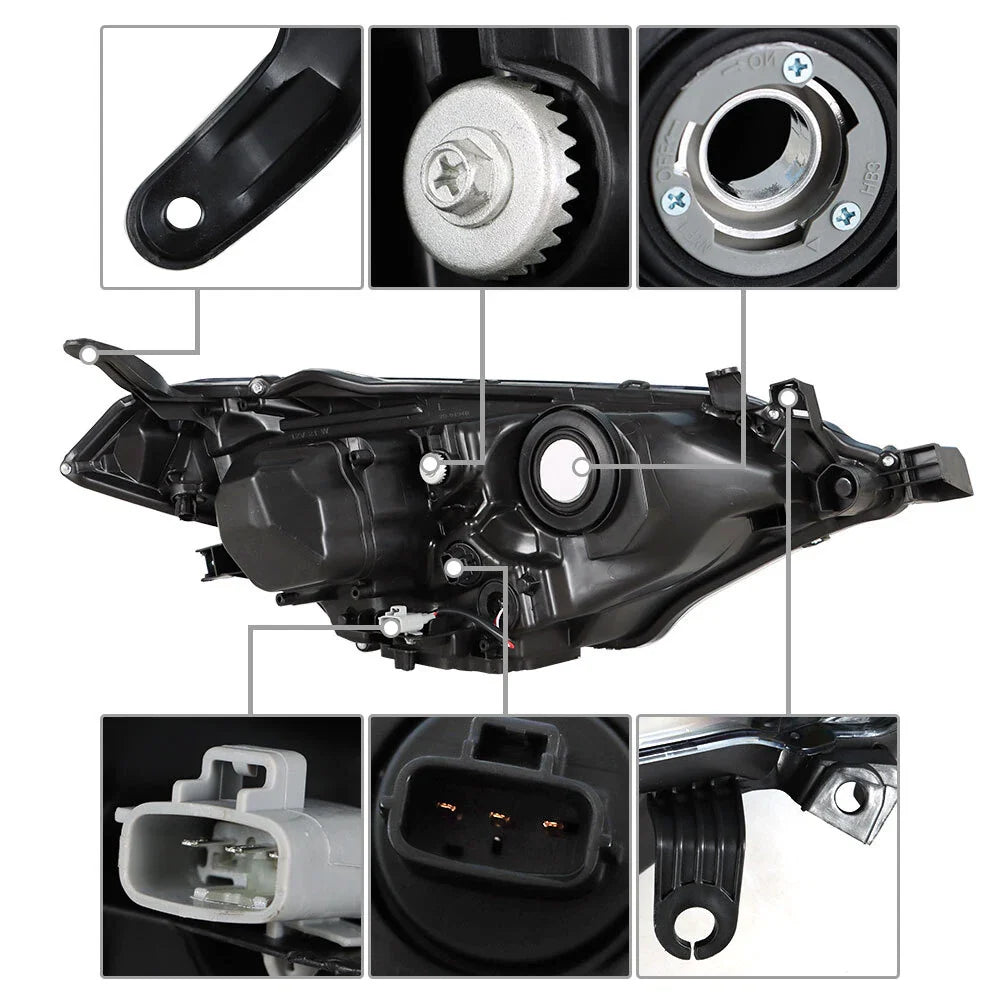 Headlights Headlamps For 2014 2015 2016 Toyota Corolla Left Driver Side Halogen