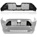 Fit 2019-21 Toyota Rav4 Front Bumper Honeycomb Chrome Trim Grille