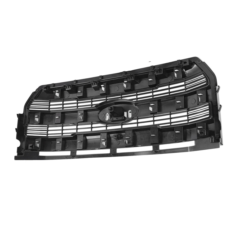For Ford F-150 2015-2017 Front Upper Grille+Bumper Face Bar End Side Gloss Black