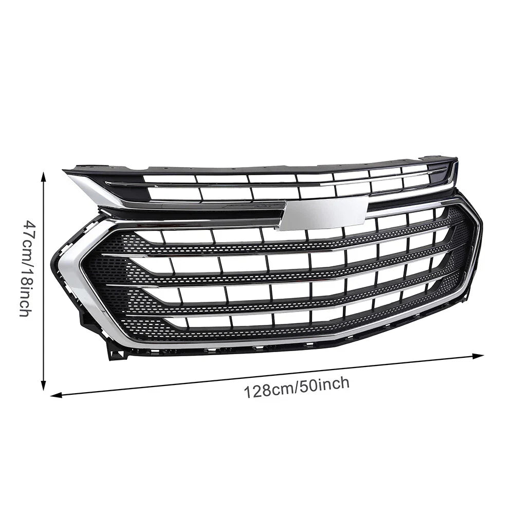 Chrome Front Bumper Upper+Lower Grille For Chevrolet Chevy Traverse 2018 19-2021