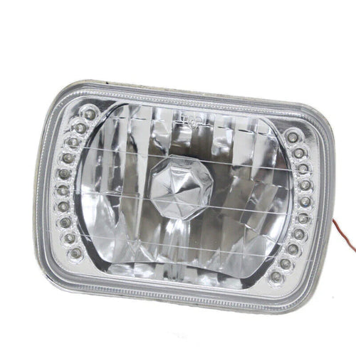 7x6 5x7 LED Square Blue Headlights Pair for 1978-1986 for Ford F150 F250 F350