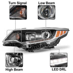 LED DRL Headlights w/ Bulbs Headlamps Left & Right for 2016-2018 for Kia Optima
