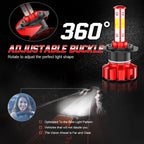 2X H7 LED Headlight Conversion Kit 16000LM 6000K White pair Super High/Low Beam