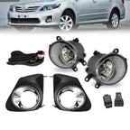 For 2011 2012 2013 Toyota Corolla Bumper Chrome Driving Fog Lights Lamps Pair
