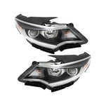 Right+Left Halogen Headlight For 2016-2018 Kia Optima w/o LED DRL Chrome Housing